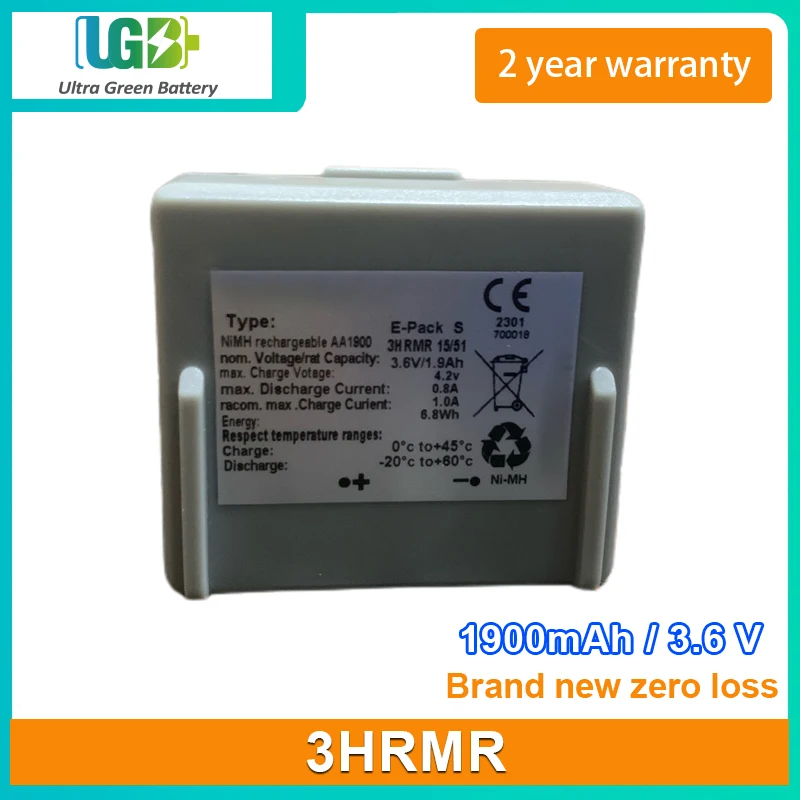 UGB New battery For arcon 3HRMR 700018 Remote control battery 3.6V 1900mAh