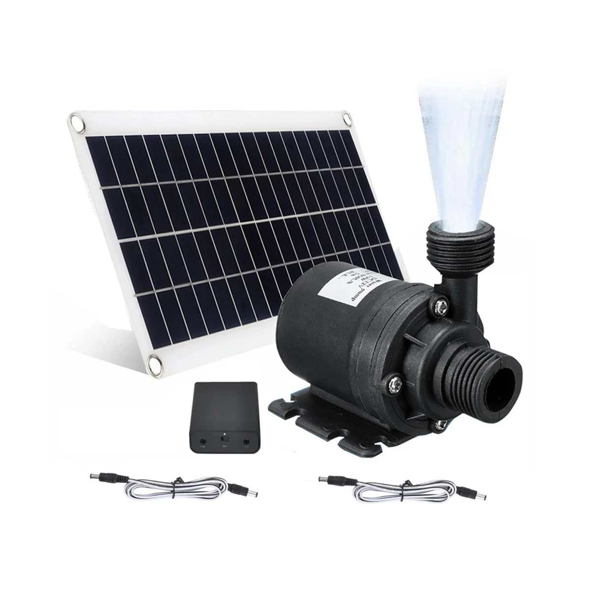 50W Solar Water Pump 800L/H DC12V Low Noise Solar Water Fountain Pump for Garden Family Water Fountain Irrigation Pump