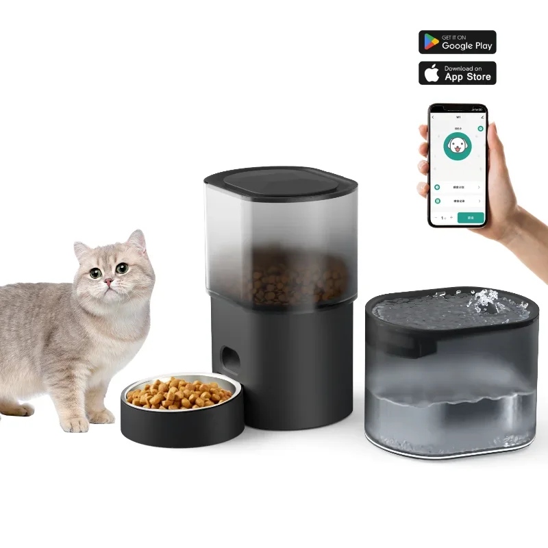 

Pet Dog Cat Fountain Smart Pet Food Feeder