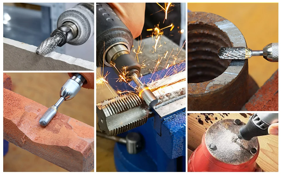 Langlebige Hartmetall-Fräser mit doppelter Schneide, 3x3/4/5/6 mm, 10 Formen für effizientes Schneiden in Metallen, Holz und Kunststoff, 1/8" Schaft – Detail 4