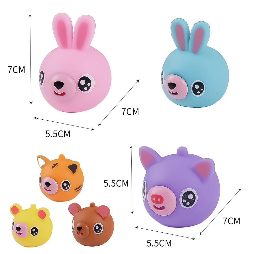 Funny Tongue Sticking Out Cartoon Animal Doll Children\'s Toy Creative Squeeze Pinch Music Adult Decompression Sound Prank Toys