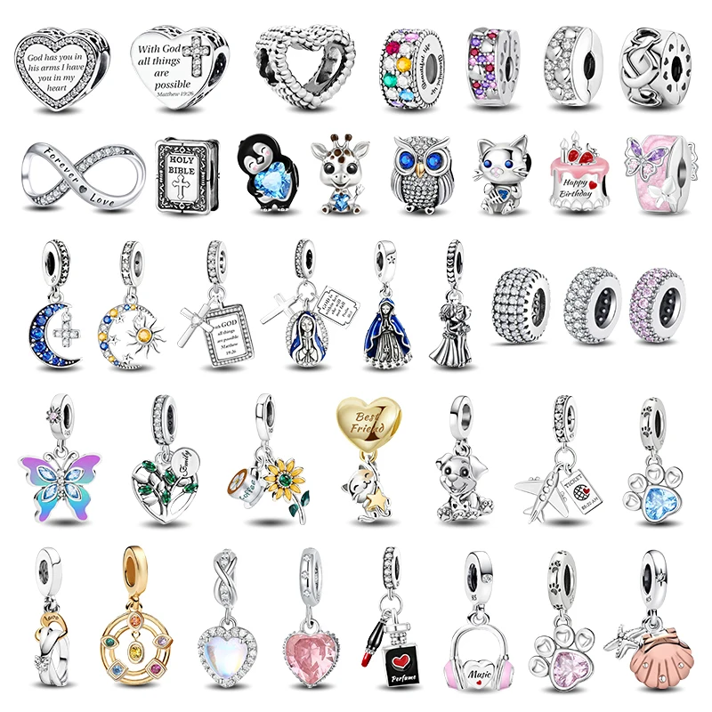 925 Sterling Silver Simple Dream Catcher Love Series Bead Pendant Diy Bracelet Necklace Making Gift Of High Quality Fine Jewelry image 2