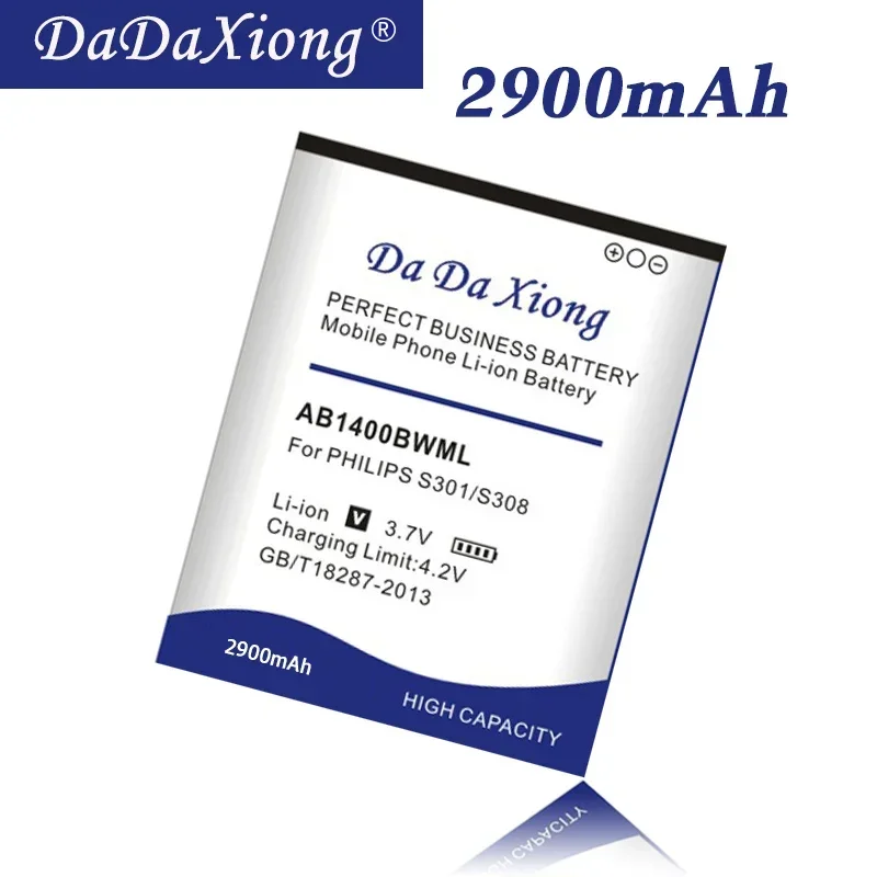 DaDaXiong 2900mAh AB1400BWML For PHILIPS S301 S308 CTS308 Cell Phone Battery