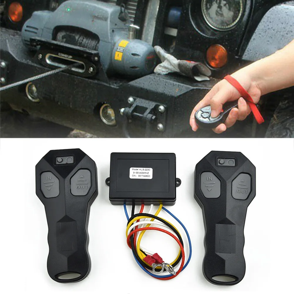 DC12V 24V Remote control 433MHz Wireless Set Winch Truck ATV SUV Accessory Parts Replacement For Jeep With Receiver