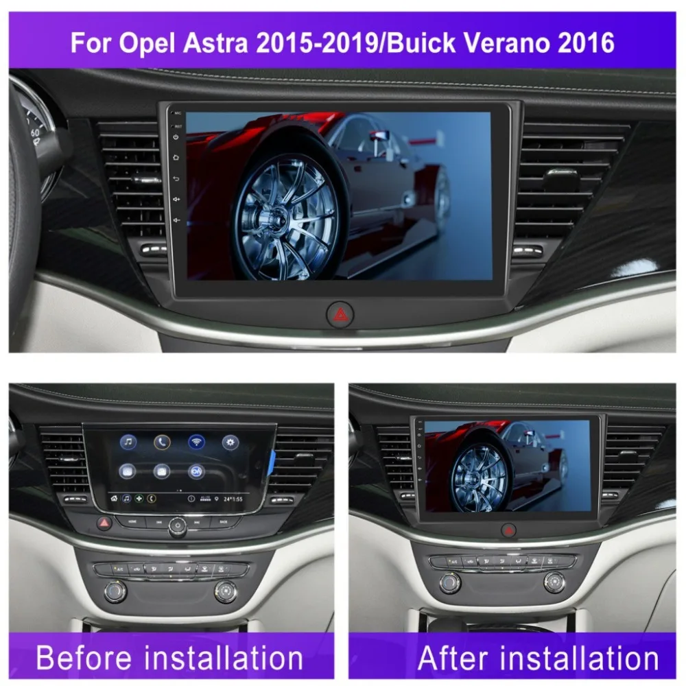 For BUICK VERANO 2015-2017 9'' Auto Radio Fascia Panel Car  Frame Kit Easy Installation Dash Panel Mounting Kit Without Battery