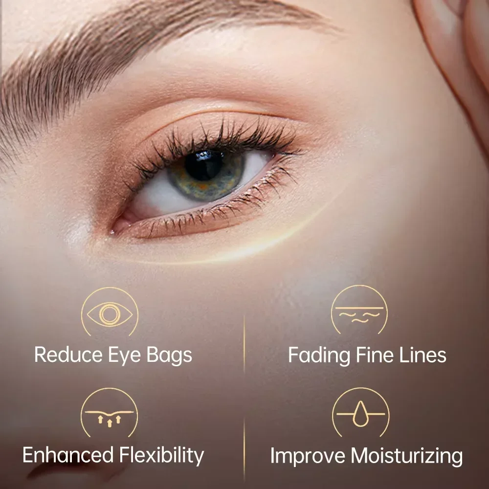 Crema para ojos antiojeras, bolsas para ojos, eliminación de arrugas, levantamiento de líneas finas, suero, cuidado de la piel, Cosméticos de belleza