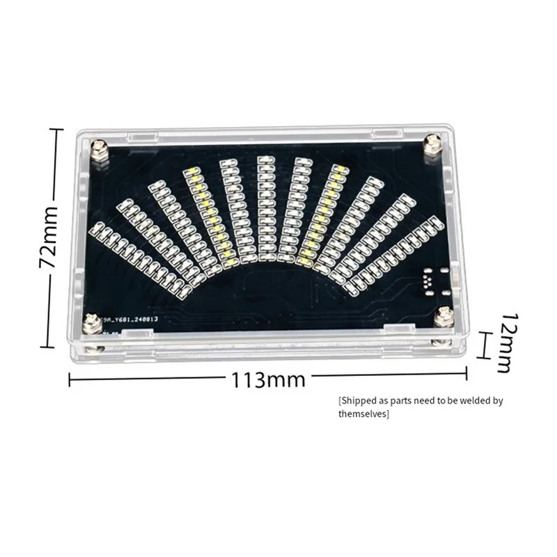 مروحة على شكل LED الموسيقى الطيف إيقاع ضوء عرض لتقوم بها بنفسك مجموعة الإنتاج مكون مصلحة الارصاد الجوية الممارسة TJ-56-714-N34R