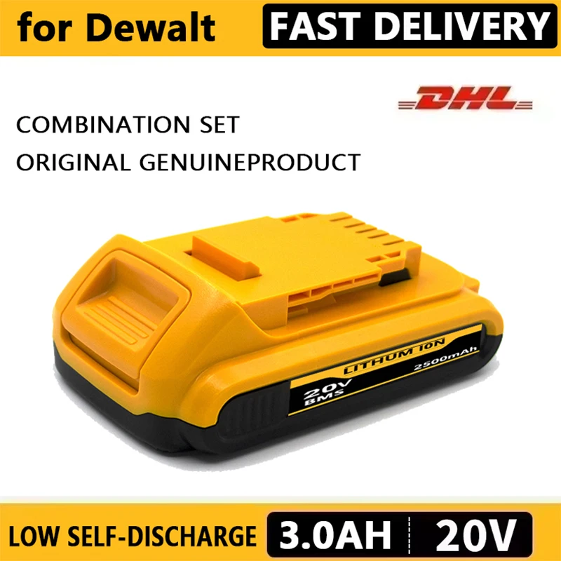 

20V 2500mAh 3000mAh DCB200 Li-ion Rechargeable Power Tool Battery for Dewalt DCB200 DCB203 DCB181 DCB180 DCB201 DCB201-2 L50