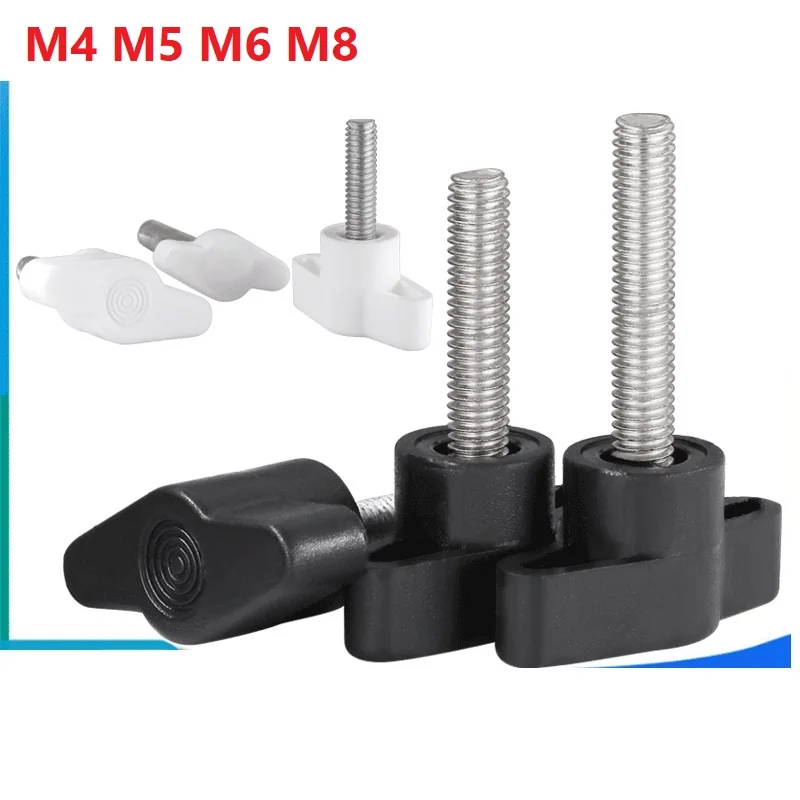 T-Handle Screw Galvanized Hand Tighten Handle Bolts M4 M5 M6 M8 Plastic Hand Knob Mechanically Adjustable Thumb Screws