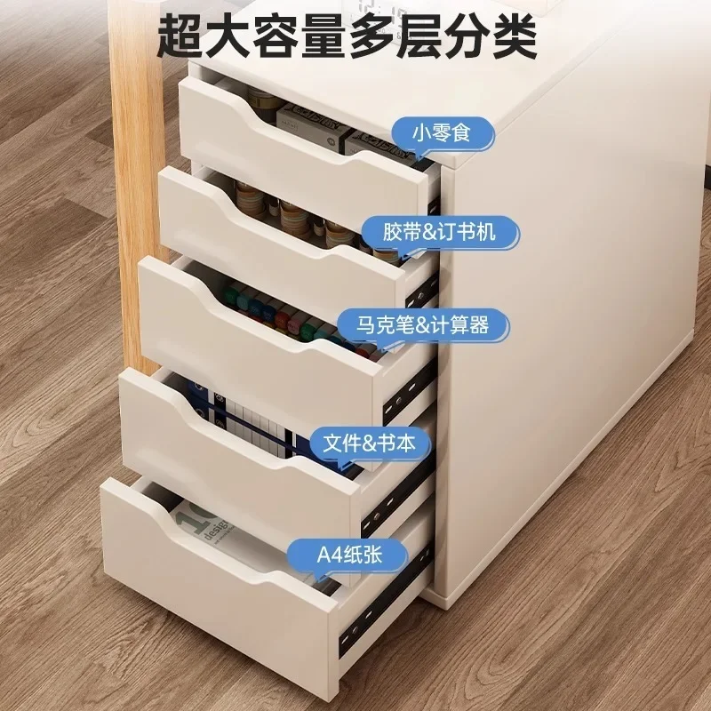 File Cabinet Under Desk Drawer Office Wooden Storage Desk Table Locker Low Office Small