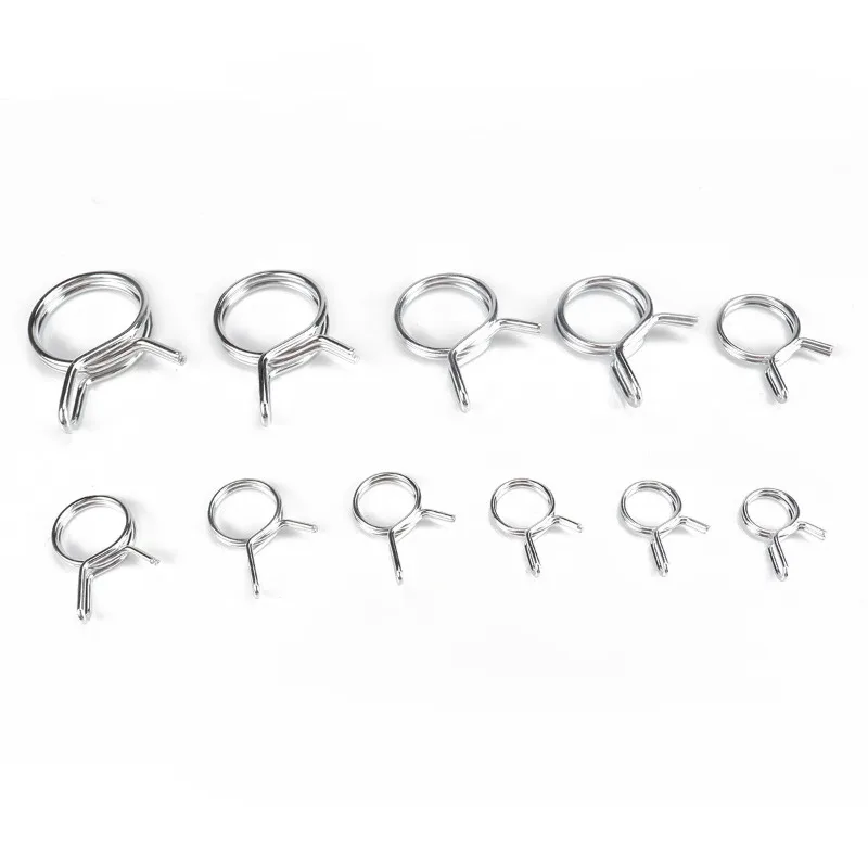 مصدر التجارة الخارجية صندوق مكون من 110 قطعة من Φ5-Φ24 مشابك أنبوبية زنبركية مزدوجة الخط / مشابك خرطوم مزدوجة الخط / مشابك أنابيب المياه