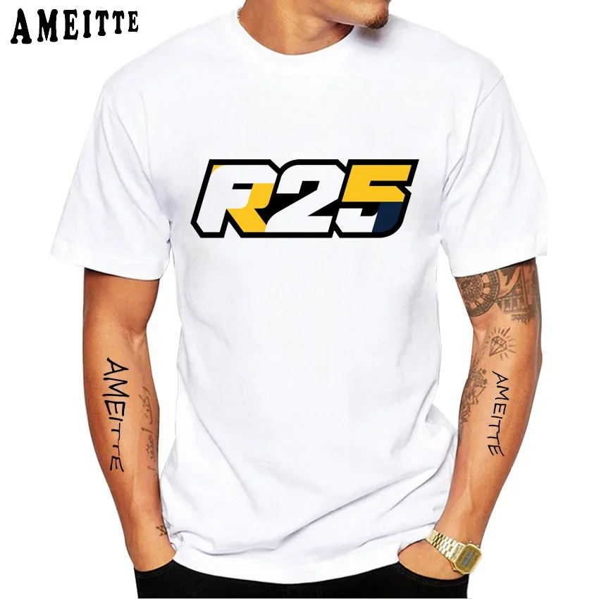 

Raul Fernandez 25 GP Racing T-Shirt New Summer Men Short Sleeve Boy GS Adventure Sport Casual White Tops Motorcycle Rider Tees