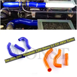 For 2001-2007 Mitsubishi L200 Pajero Montero 2.5 TD 4WD Silicone Intercooler Boost Hose Kit