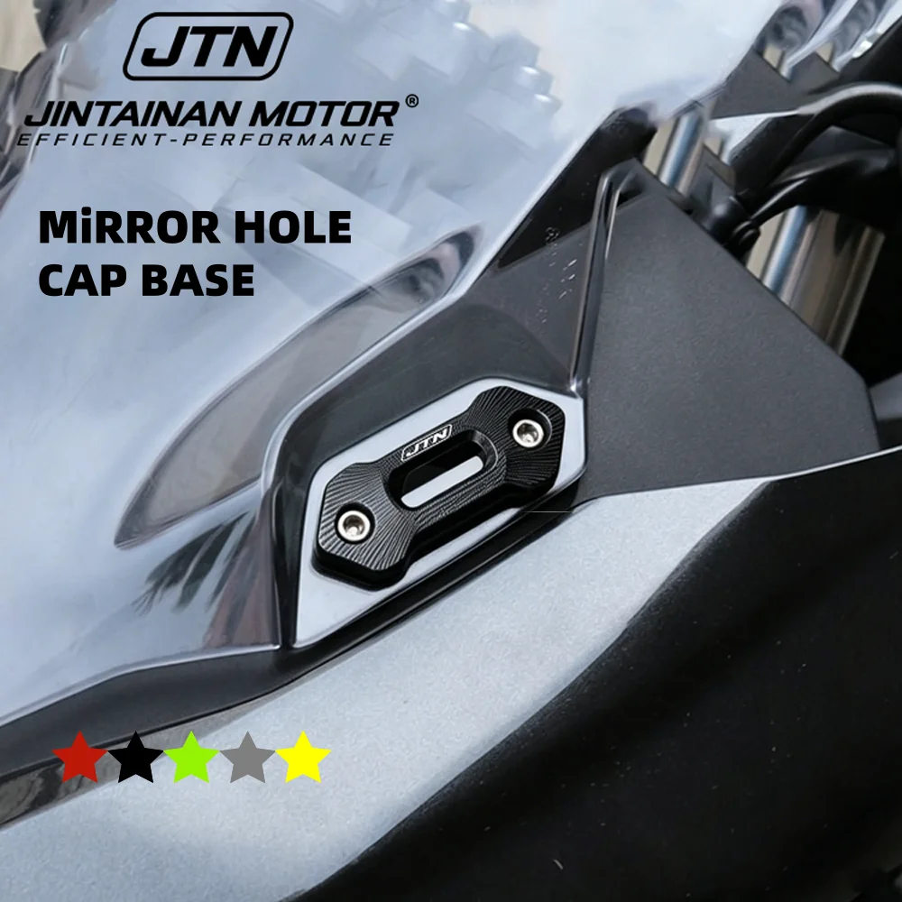 

For KAWASAKI NINJA400 ninja 400 ZX4R ZX-4RR ZX4RR 2018-2026 Motorcycle Rear View Mirror Block Off Base Plates Cover Decorative