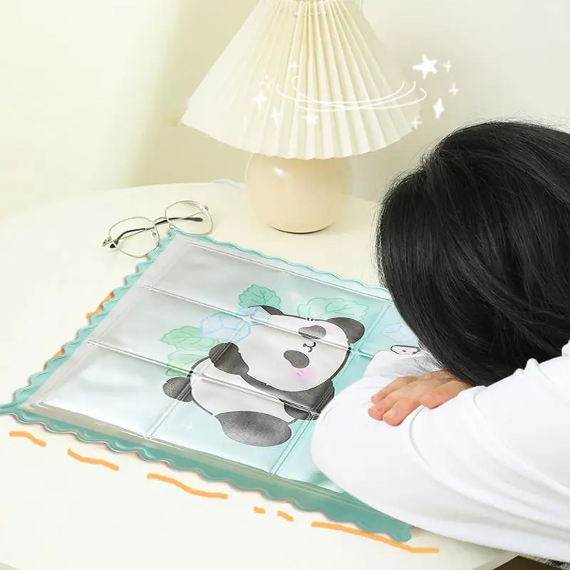 Almohadilla de Gel de refrigeración para mascotas, almohadilla de hielo de dibujos animados, plegable, multifuncional, cama de perro