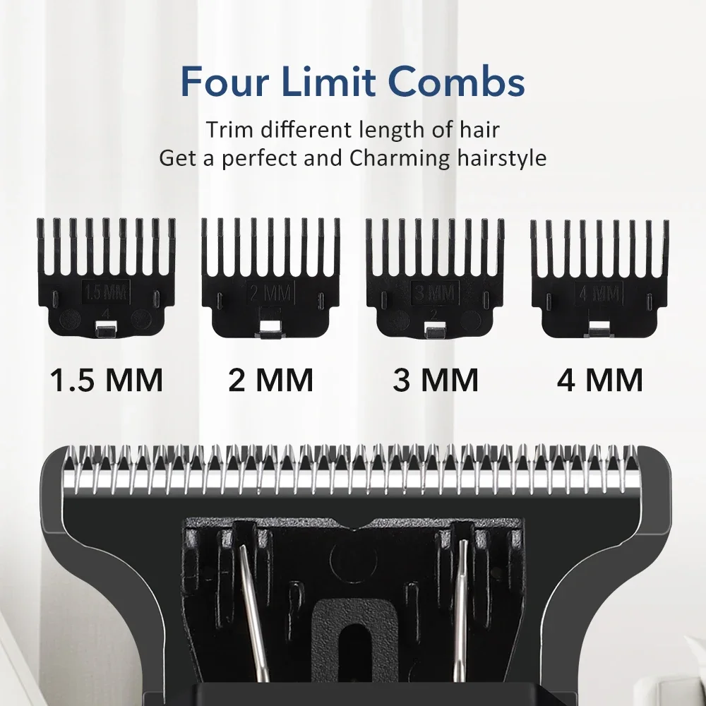 Men's Hair Clipper Cordless Hair Trimmer Beard Trimmer Rechargeable Hair Cutting Grooming Kit with LED Display Barber Clipper image 6