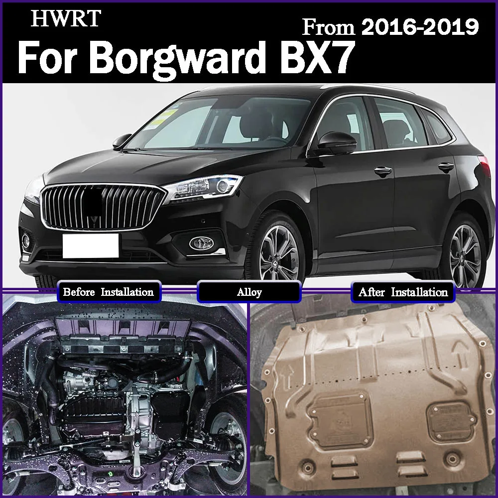 For Borgward BX7 2016-2019 2.0T Under Engine Guard Splash Shield Mud Fender Cover Plate Fender Mudguard Protector Alloy