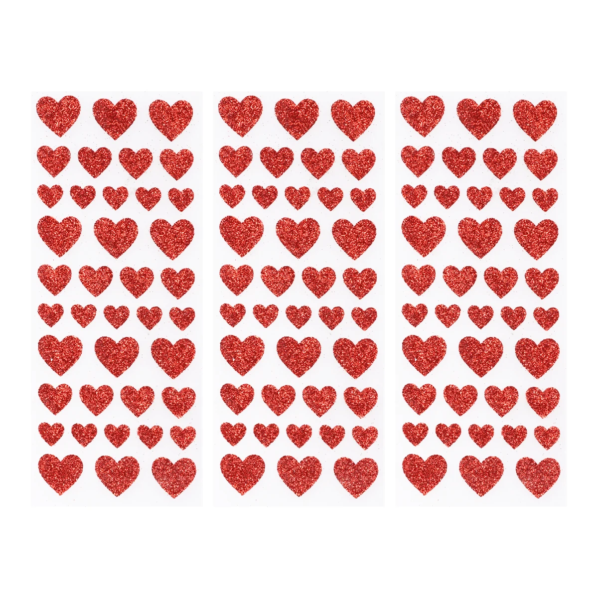 

3 Sheets Heart shaped Sticker for Diary Creative Fashion Decorative Decal Child Lovely Pretty Easy to Use Album Envelope