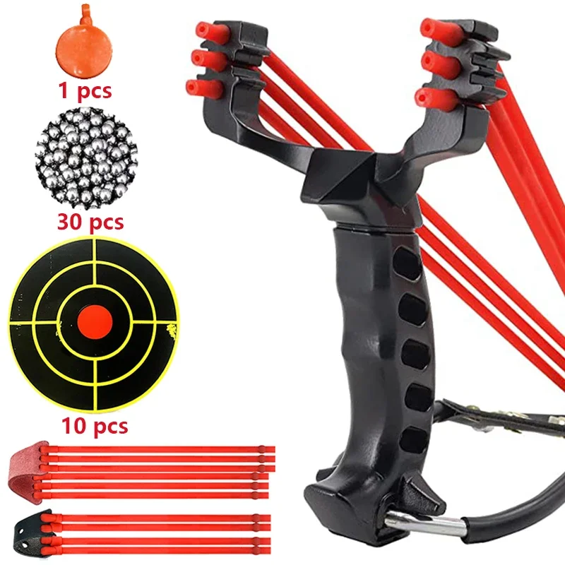 Poderoso Slingshot de Metal Dobrável, Tiro De Longo Alcance, Sucção Magnética, Descanso De Pulso, Equipamento De Caça Ao Ar Livre, Acessórios