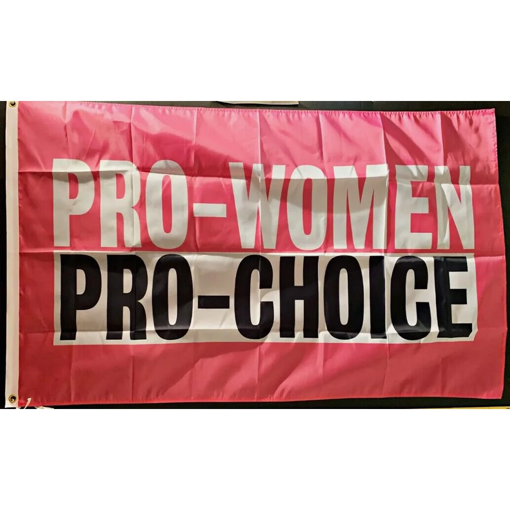 custom gift 3x5ft polyester Pro Women Pro Choice flag with PINK Banner WITHOUT FLAGPOLE