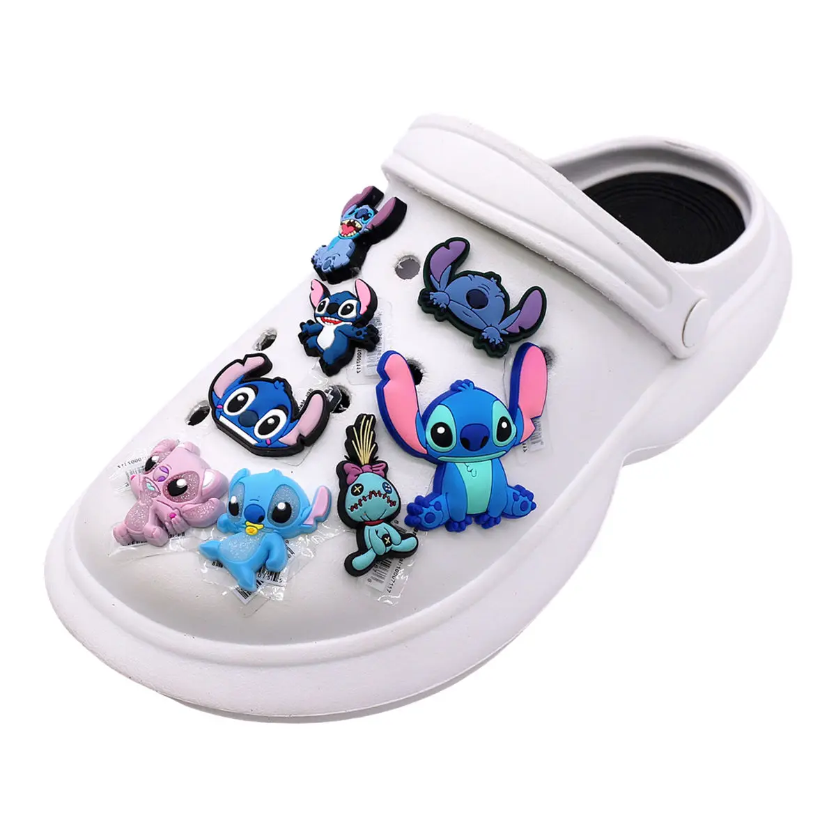 1 Pcs Original Cartoon Movie Lilo Stitch PVC Shoe Charms Boojiboo Shoe Accessories Designer Clog Pin Kids Women Shoe Decorations