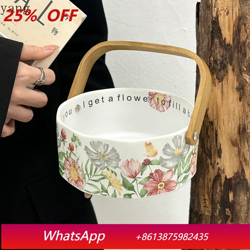 

LH garden ceramic fruit basket vintage home living room fruit plate high-end