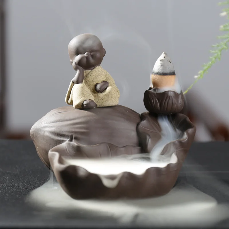 

The Little Monk Backflow, курильница в виде лотоса, искусственный чай, домашний декор фэн-шуй