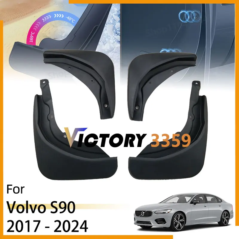 

Брызговики 4x4 для Volvo S90 2023 2024-2017 2019, аксессуары, брызговики, передние и задние колеса, брызговики, наклейки на крылья