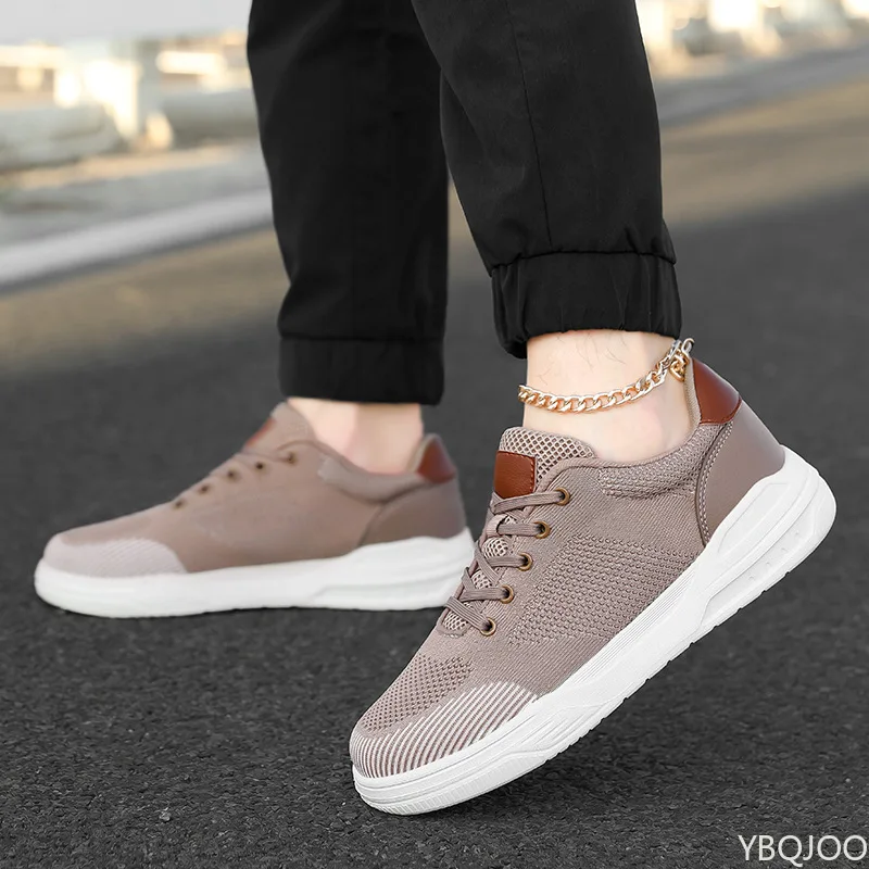 

Осенняя мода большого размера, новая дышащая повседневная удобная мужская обувь, универсальная легкая спортивная мужская обувь на плоской подошве 2026