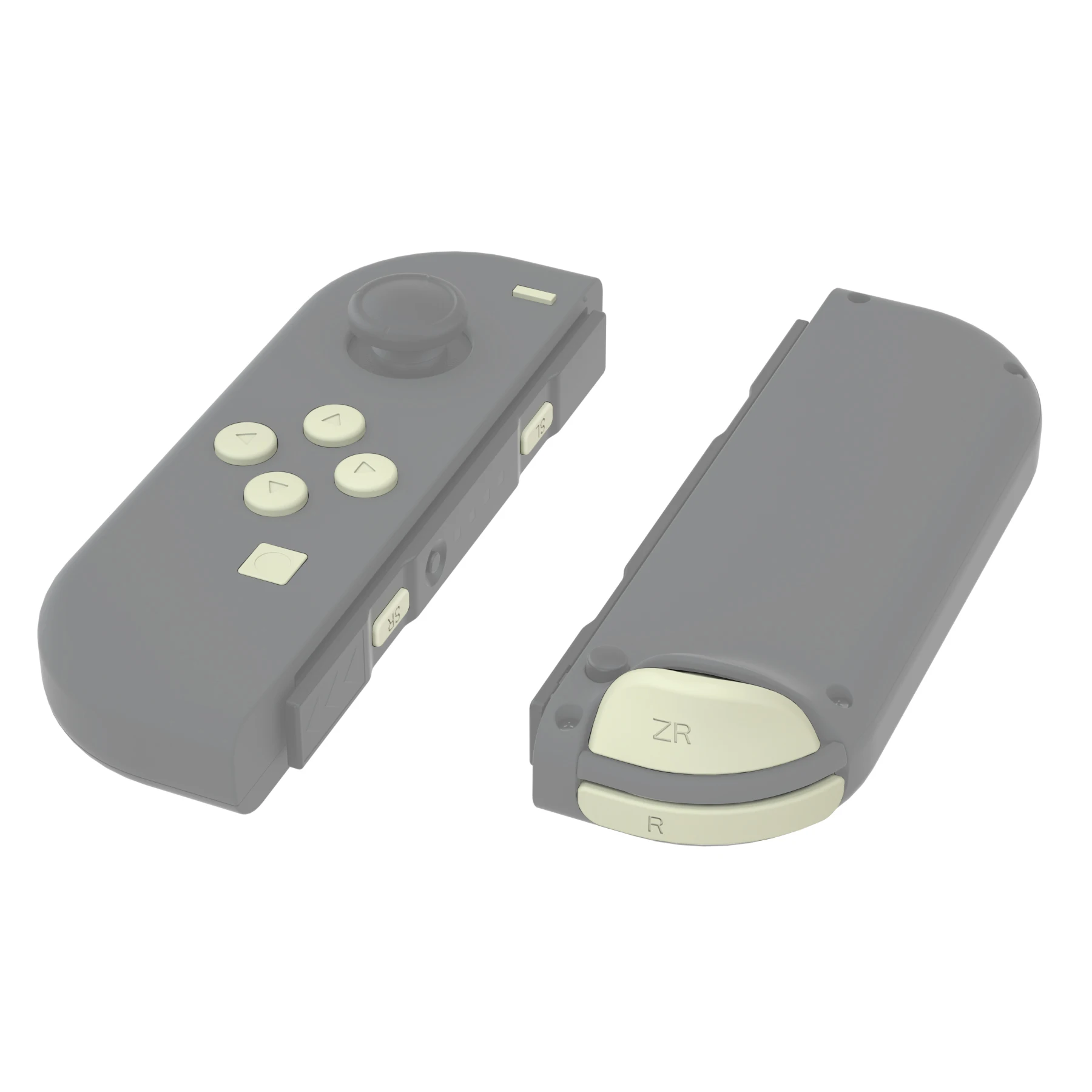 EXtremeRate-Light Cream Conjunto Completo Botões com Ferramenta para Nintendo Switch, OLED JoyCon, ABXY Direção Chaves, SR, SL, L, R, ZR, ZL Gatilho