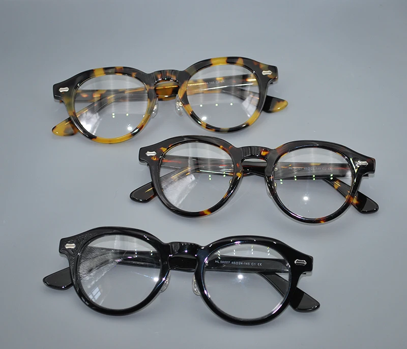 ALICIA Neue Mode Retro Runde Spektakel Luxus Acetat Brillen Kleine Größe Brillen Optische Verordnung Rahmen Mann Frauen – Detail 3