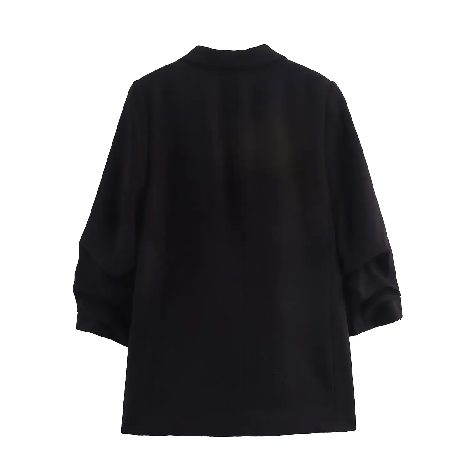 2025 جديد المرأة رداء غير رسمية سترة المرأة الخريف قطعة الموضة الأنيقة الخامس الرقبة زر واحد التلبيب سترة طويلة الأكمام 2025 جديد #2