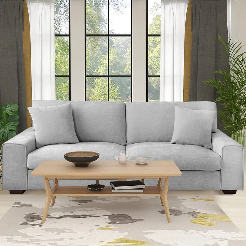 Modern Living Room Chenille Recliner Sofa Small Sofa,loveseat Sofa,Removable Sofa Cover Space Spring Cushions and Solid