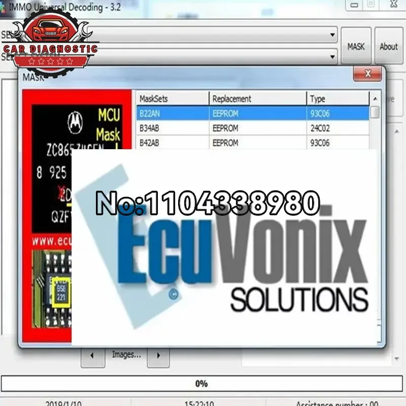2026 hot sell EcuVonix IMMO Universal Decoding v3.2 Remove IMMO Code Of ECU+Keygen For Unlimited Install car diagnostic software