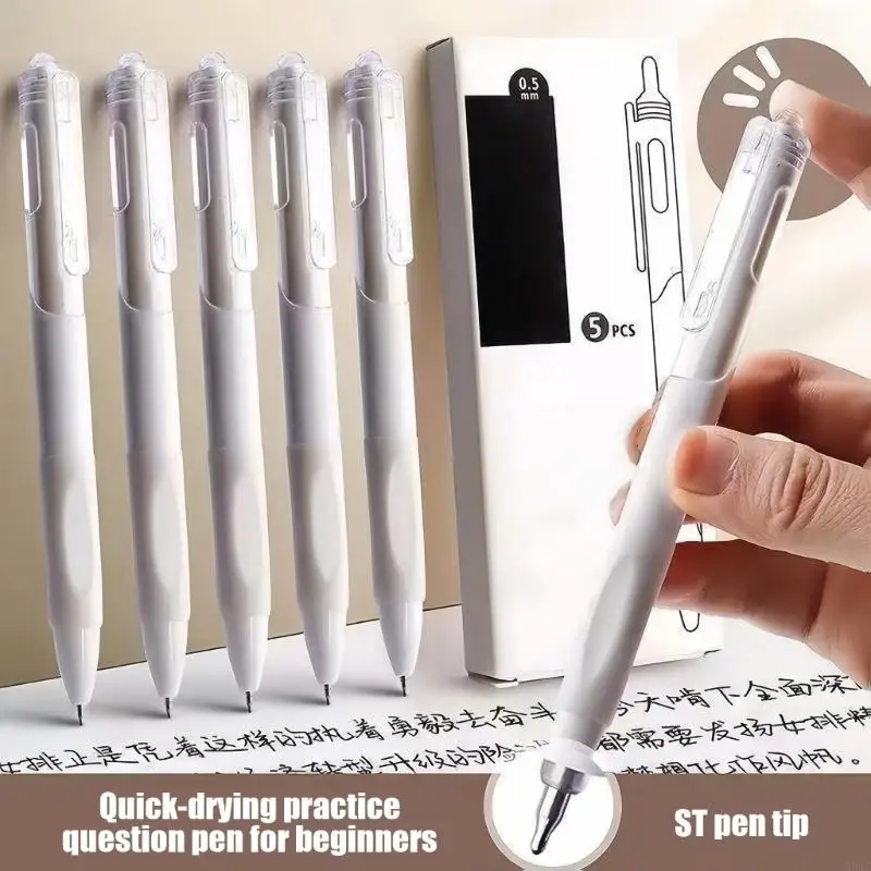 

50Pcs Noise Retractable Gel Pen Fast Drying Non Smudge Writing Pen Comfortable Handle For Students Professional 896C
