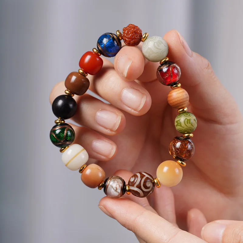 ثمانية عشر بذور بودي اليد سلسلة Lingyin سوار للرجال النساء الأدب والفن الصين شيك العرقية نمط بوذا الخرز السعر Wo #3