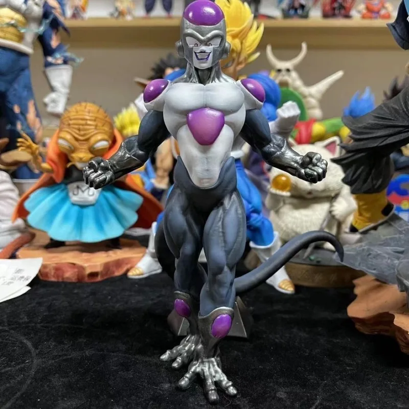 

New Dragon Ball Black Gold Frieza Standing Final Form Repaint Figure Model 14 year old children's toys table decorations