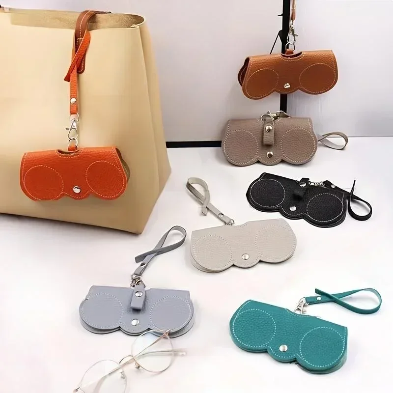 

Glasses Cover Cute Hanging PU Leather Sunglasses Reading Glasses Storage Bag Portable Travel Eyewear Holder