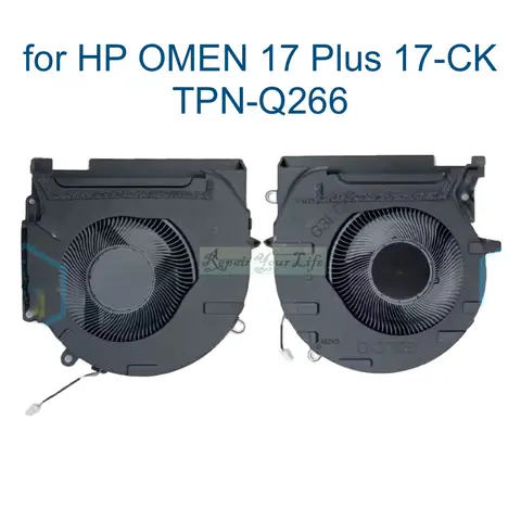 CPU GPU Cooling Fan For HP OMEN 17 Plus 17-CK TPN-Q266 17-ck0196ng ck2000 ck0000 M78888 M78889-001 EG75091S1-C010-S9A DC12V 9.6W