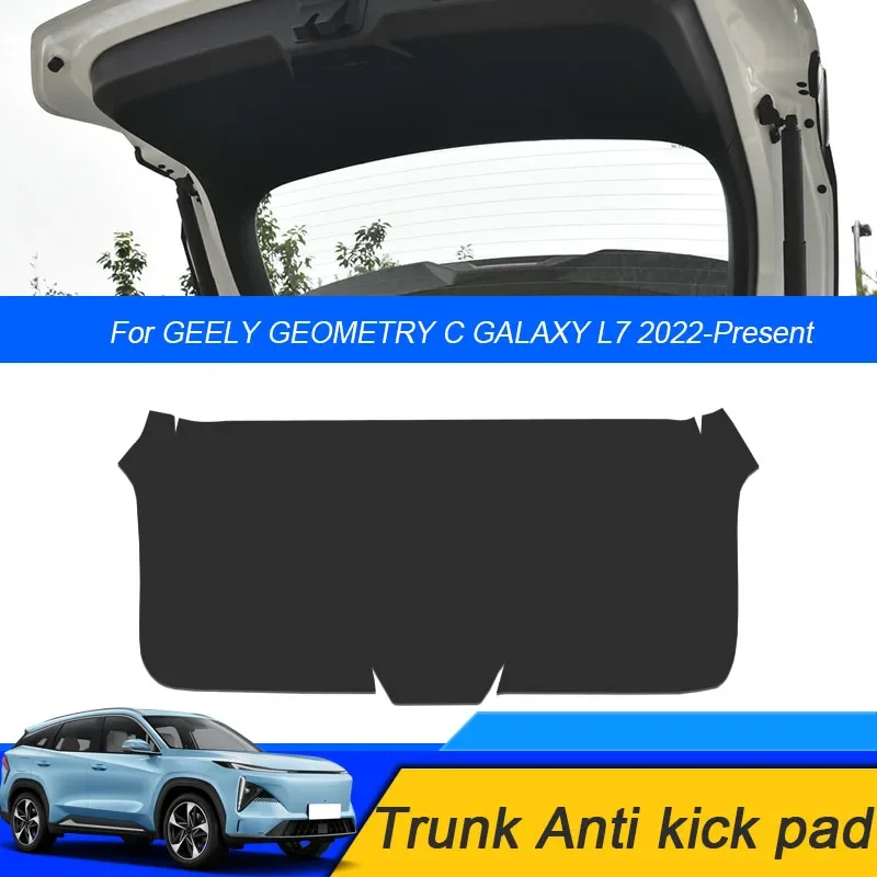 

For GEELY GALAXY L7 Geometry C 2022-2025 Car PU Leather Mat Anti-kick Carbon Trunk Weather Dustproof Protection Tailgate Sticker