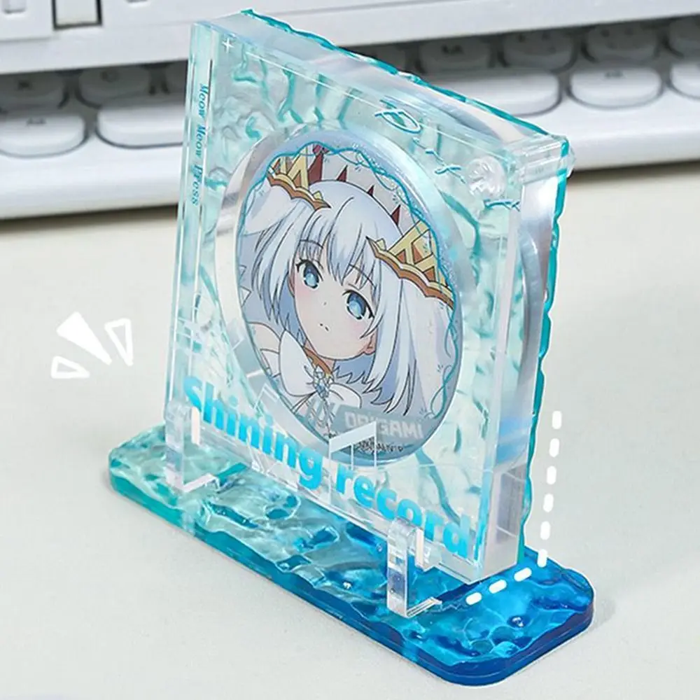 Useful Clear Acrylic Display Easels Rack Water Ripple Beautiful Picture Frames Holder Fashion Bracket Plate Holder Stand