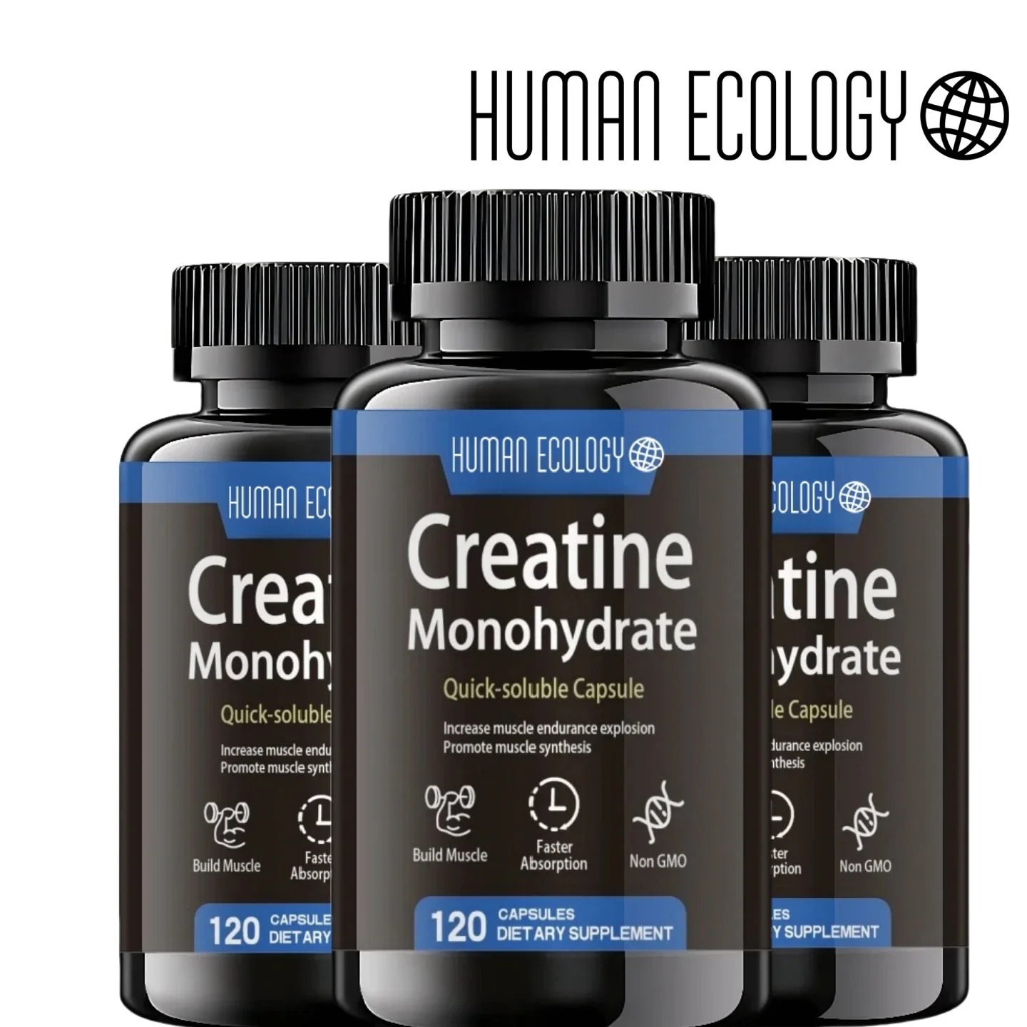 

Creatine Monohydrate Capsules -120 Capsules, 3000 Milligrams Per Serving, Gluten Free, Non Gmo