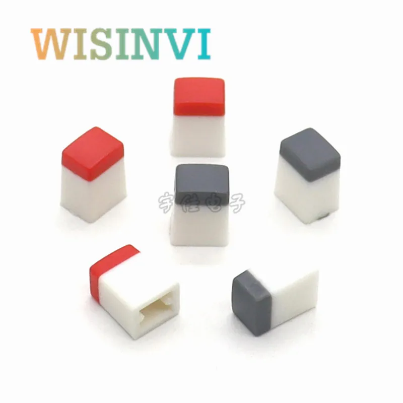 10PCS  7*5.5*9mm two color key cap plastic key cap touch switch power / self-locking button cap square hole 3.2mm