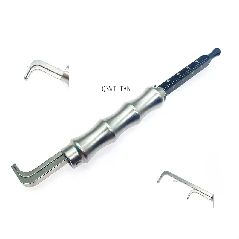 QSWTITAN Depth Gauge 0mm To 40mm Stainless Steel Pet Orthopedics Surgical Instruments Veterinarian Supplies