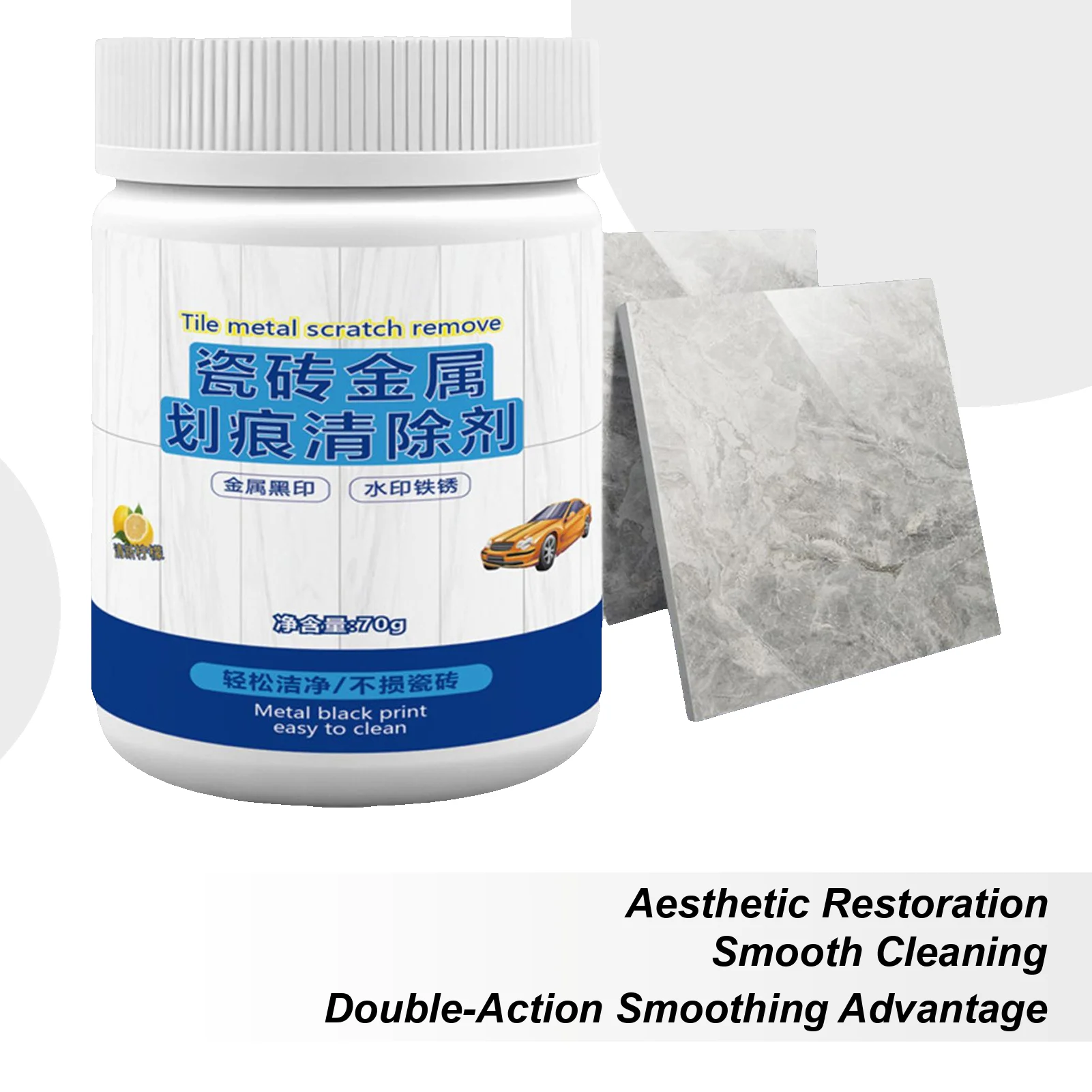 Tile Cleaner Ceramic Tile Metal Scratch Cleaner Glaze Scratch Restorer Tile Scratch Cleaner Powder Glazed Scratch Repair Powder