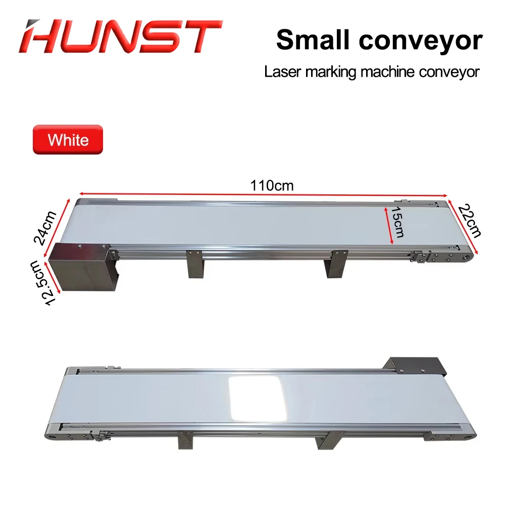 طاولة نقل HUNST مع ناقل تغذية تلقائي بمحرك متدرج لعلامات ليزر رؤية كاميرا الألياف CO2 UV. #3
