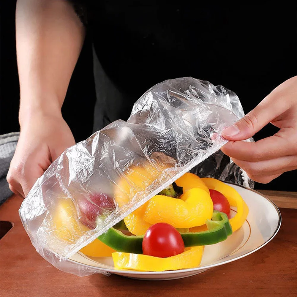 100Pcs Reusable Food Wrap Storage Covers Bags For Bowl Elastic Plate Silicone Lid Cover Kitchen Fruit Plastic Fresh-Keeping Seal