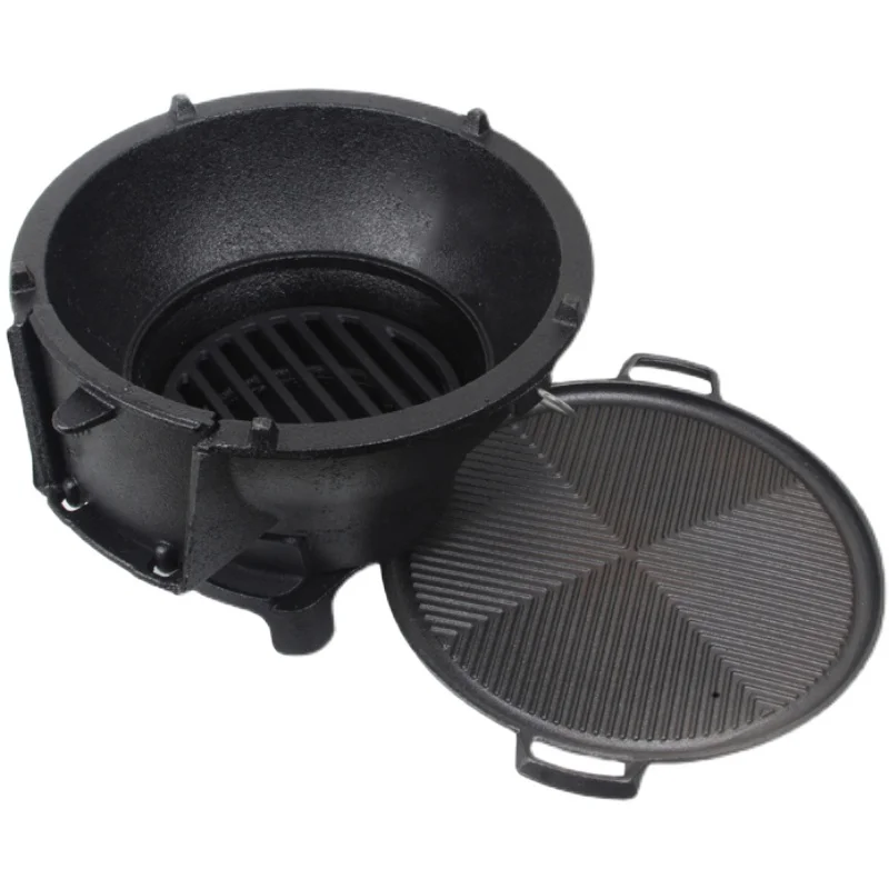 

Cast Iron Extra Charcoal Barbecue Stove Charcoal Firewood Burning Heating Stove Picnic Firewood Barbecue Plate Carbon Baking