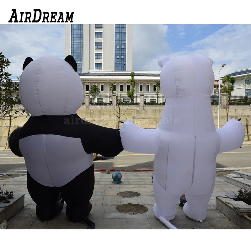 Manufacturers sell cute inflatable panda inflatable white bear toys used in outdoor animal propaganda for advertising