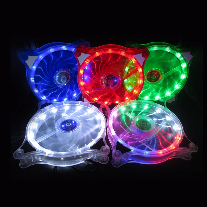 Chassis LED Colorful Fan RGB Mute Aura Streamer Wind Fan 12CM Colorful Color Computer Cooling Fan 120x120x25mm Cooler 0.3A 12V